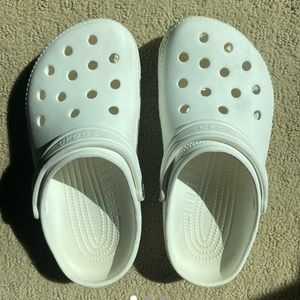 White crocs worn once or twice